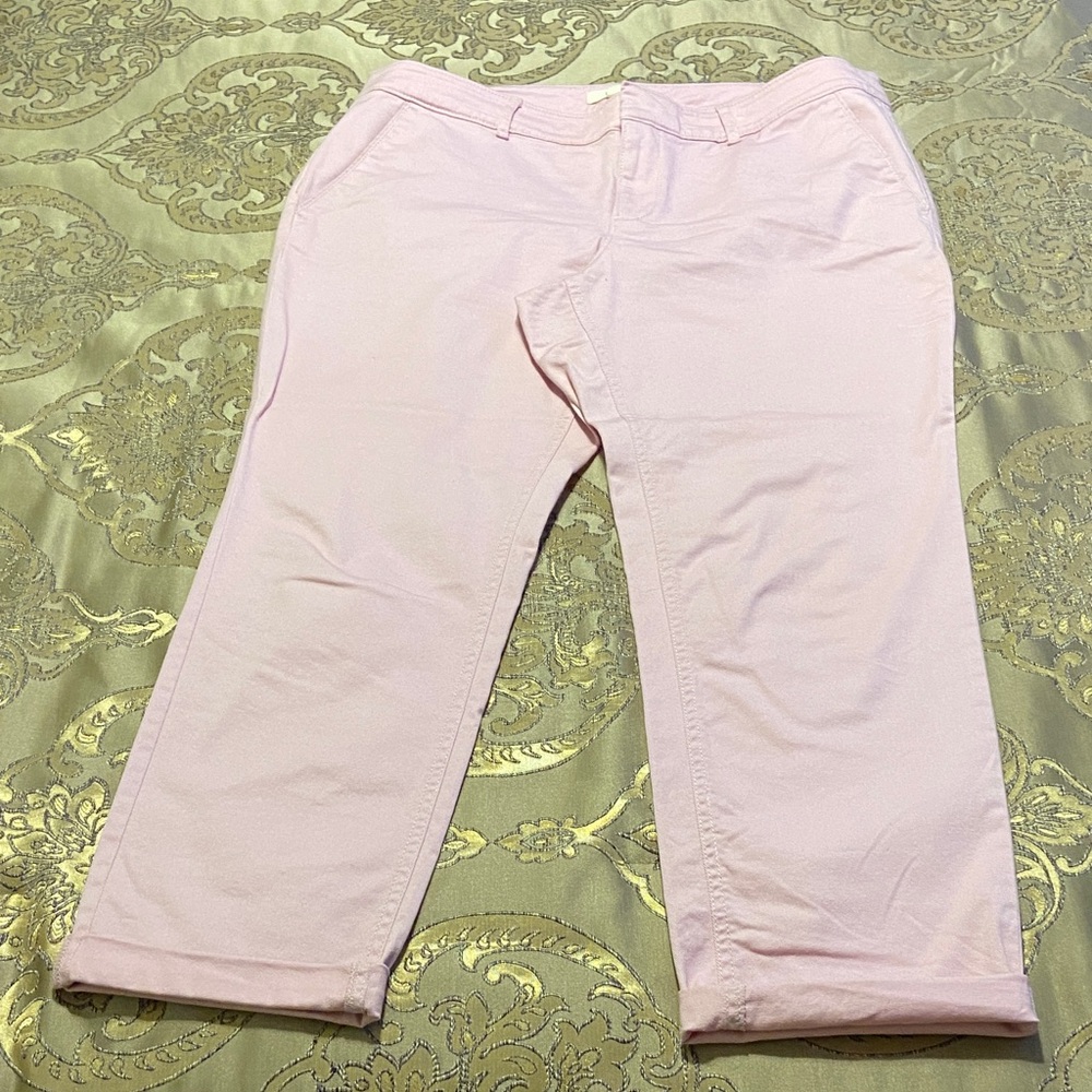 LOFT Soft Pink Ankle Jeans